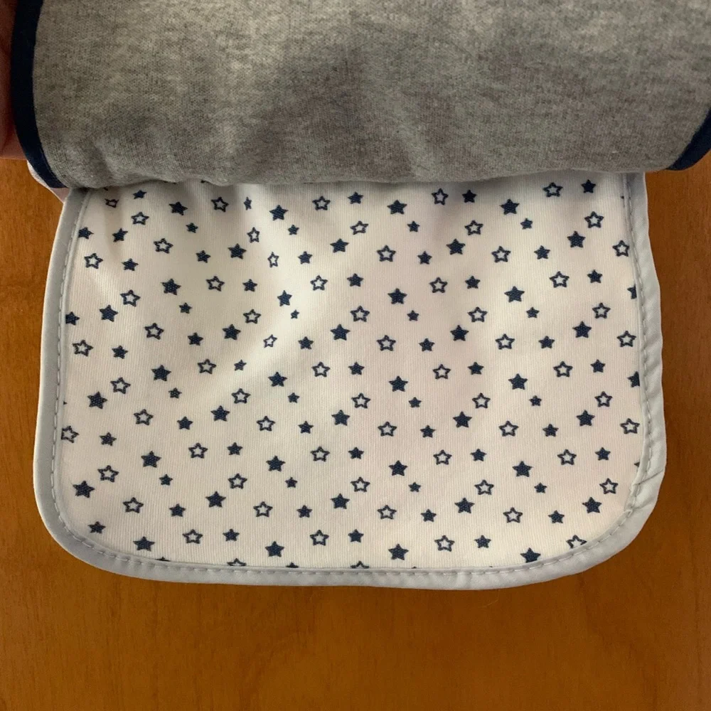 🎉HP🎉New Set of 5 Baby Bibs from Kyle & Deena Car, Stripes, Stars Gray and White